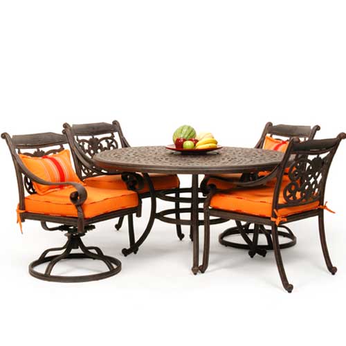 Victoria 5 Piece Cast Aluminum Dining Set