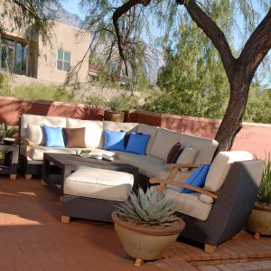 Wicker Sectional Conversation Set