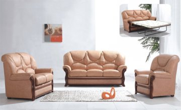 Alana Leather Sleeper Sofa Set