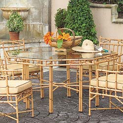 Aluminum Outdoor Dining Table from Terra with Bamboo Design
