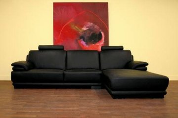 Amani Leather Sectional Sofa
