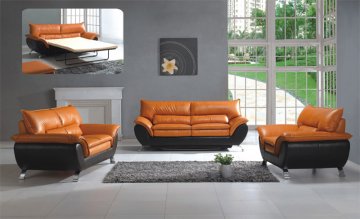 Aurora Leather Sleeper Sofa Set