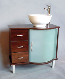 DeRose Designs - Bathroom Vanity with Glass Door
