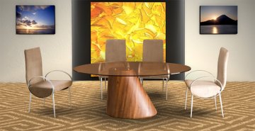 Glass Dining Room Furniture Set