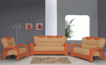 Maya Leather Sofa Set