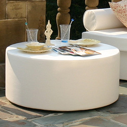 Modern Outdoor Ottoman and Table