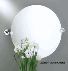 Oval bathroom mirror