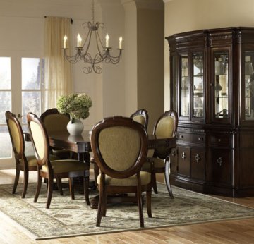 Retrospect Double Pedestal Dining Room Furniture Set