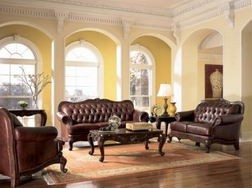 Victoria Leather Sofa Set
