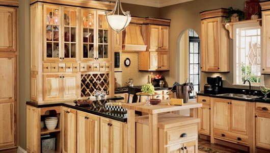 Villa Hickory Natural with Black Accents