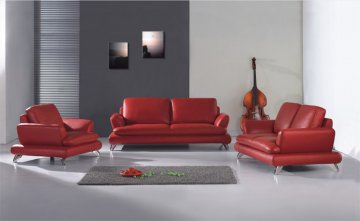 Zoe Leather Sofa Set