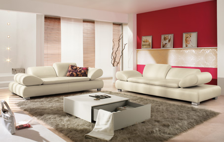 All White Living Room