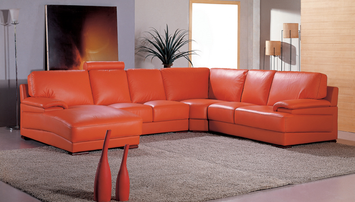 Orange Sectional Sofa