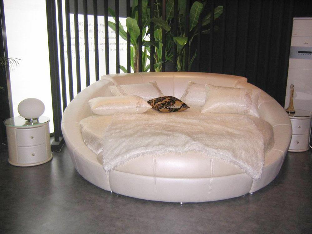 White Leather Bed