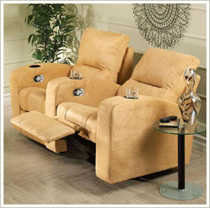 Home Theater Tan Chairs