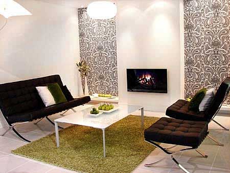 Stylish Black and White Living Room