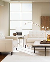 White Leather Living Room Design