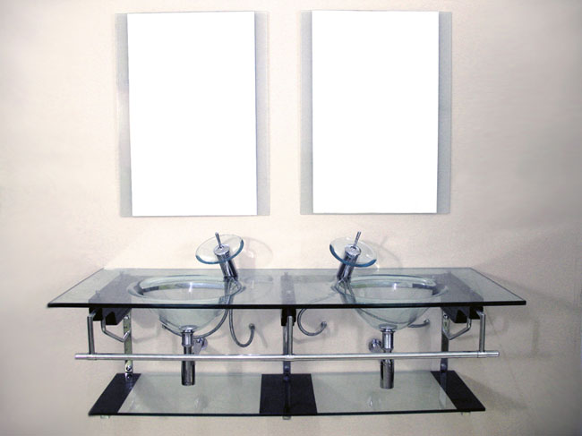 Glass Vanity Set