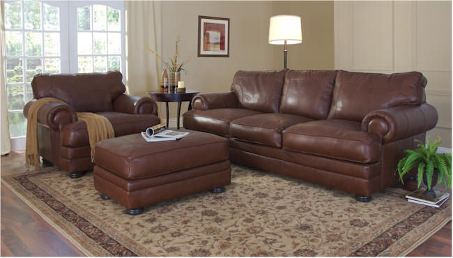 Brown Leather Sofa
