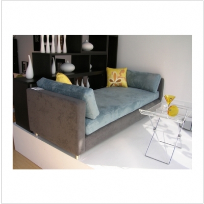 Grey and Blue Sofa