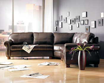 Brown Leather Sectional Sofa