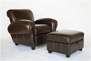 Full Leather Club Chair
