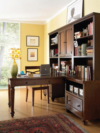 Functional Desk and Bookcases