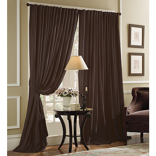 Brown Window Curtains