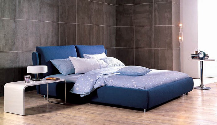 Elegant Blue Bed