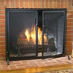 Freestanding Screen Fireplace Doors