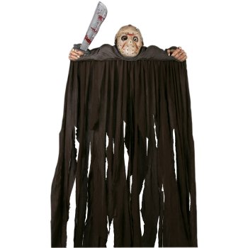 Halloween Door Topper with Curtain