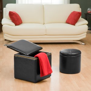 Nailhead Storage Ottoman