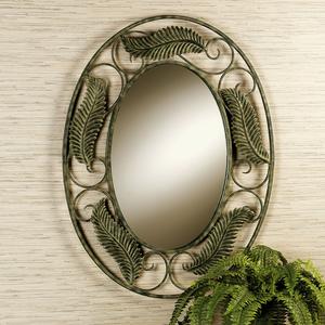 Fern Leaf Oval Wall Mirror