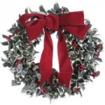 Holly Wreath with Bow