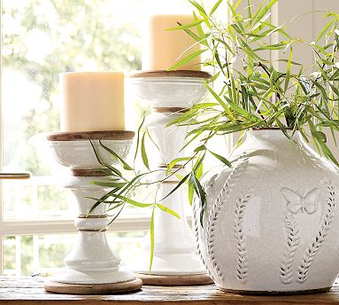 Mariposa Ceramic Pillar Holders