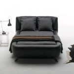 Modern Black Leather Bed