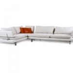 Chintaly Arlington White Leather Sectional Sofa