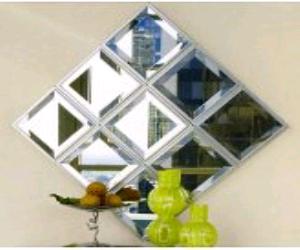 Silver Leaf Cube Mirror