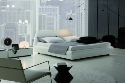 Downtown Leather Platform Bed