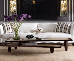 Faux-Shagreen Cocktail Table