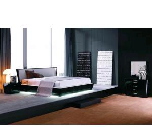 Naomi Modern Lacquer Bed