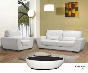 Bernandino White Leather Sofa