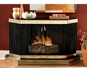 Brass-Plated Fireplace — Wall