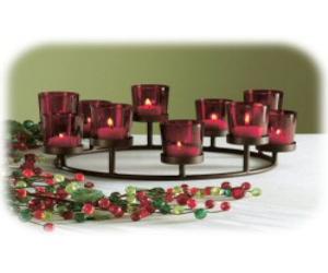 Circular Red Votive Holder