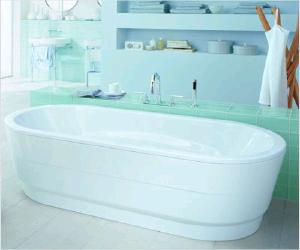 Oval Bath Tub with Molded Panel
