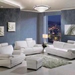 Sheraton White Leather Sofa Set