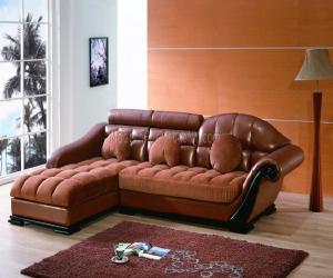 Two-Tone Brown Sectional Sofa