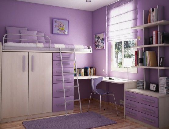 Cool Purple Teen Bedroom