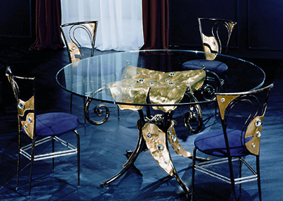 Modern Glass Top Dining Table