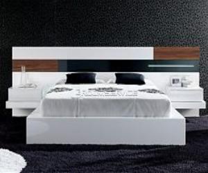 Platform Bed in White